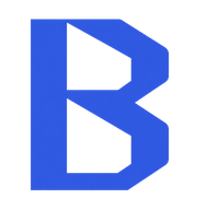 Brastyn architectural B in cobalt blue